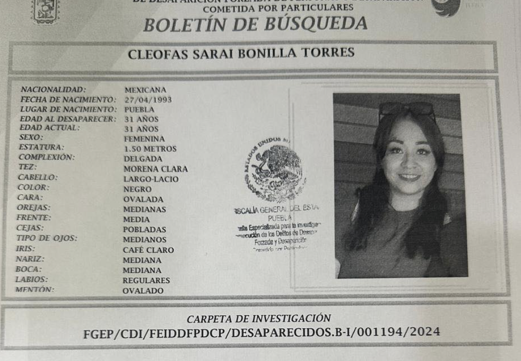 Buscan a Cleofas Saraí Bonilla, desaparecida en colonia El Vergel