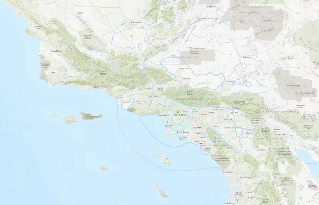 VIDEO Así se vivió el sismo magnitud 4.4 en Los Ángeles