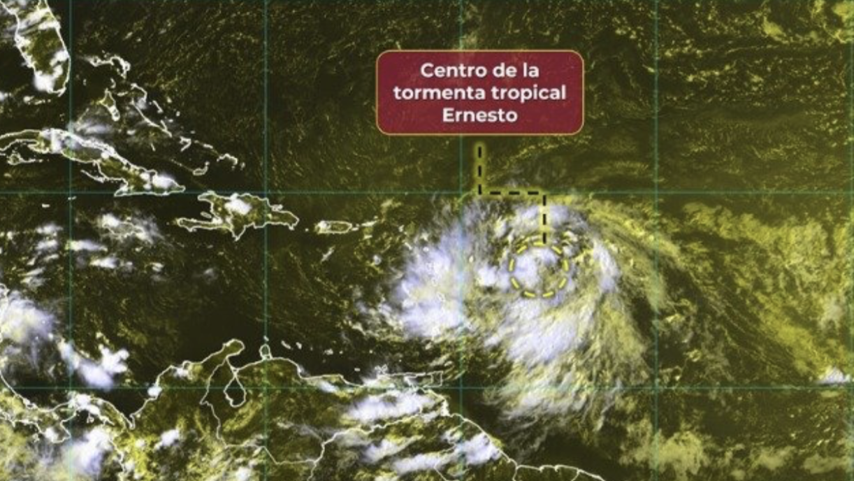 Se forma tormenta tropical Ernesto en el Atlántico: Conagua