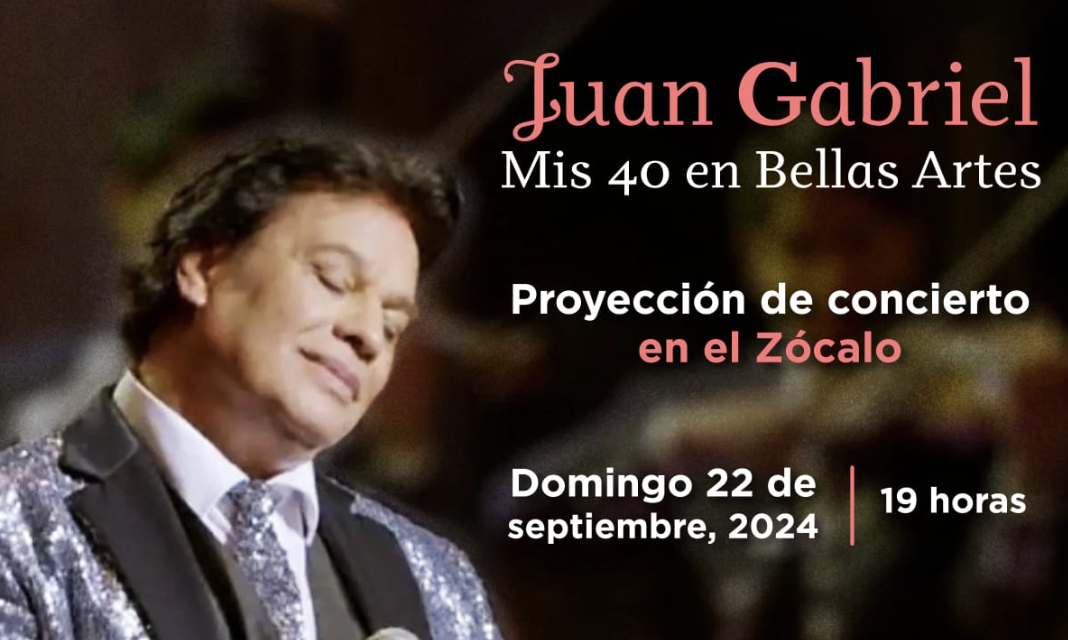 Proyectarán en el Zócalo de la CDMX concierto de Juan Gabriel en Bellas Artes