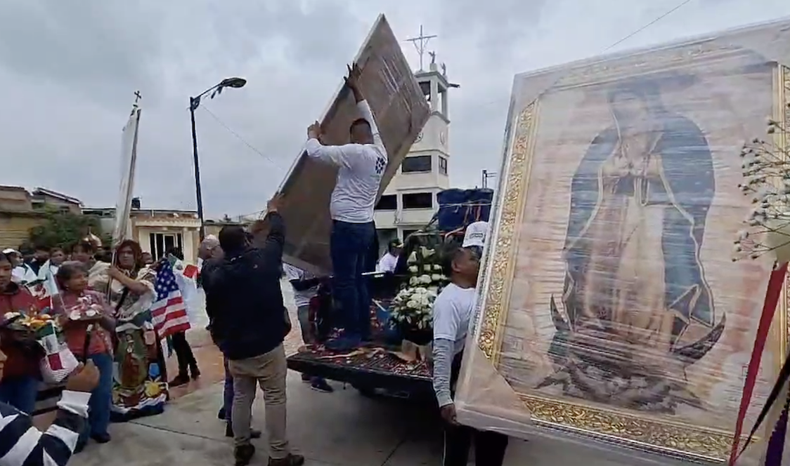 Llega Antorcha Guadalupana a San Pedro Cholula