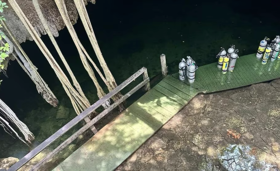 Hallan muerto a buzo argentino en un cenote de Yucatán