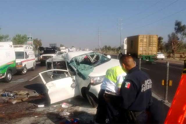 Carambola en la México-Puebla deja 4 personas heridas