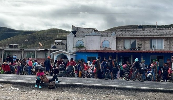 Caravana migrante “Jesucristo” llega a Cañada Morelos