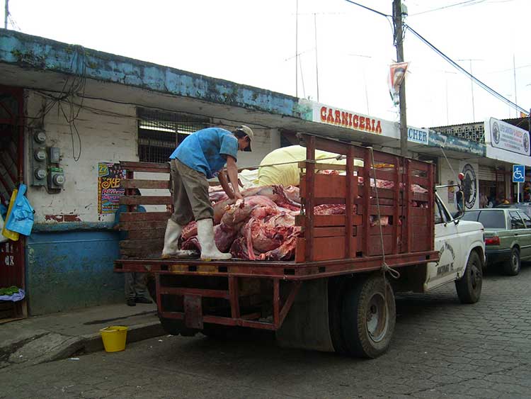 Decomisan media tonelada de carne en Huauchinango