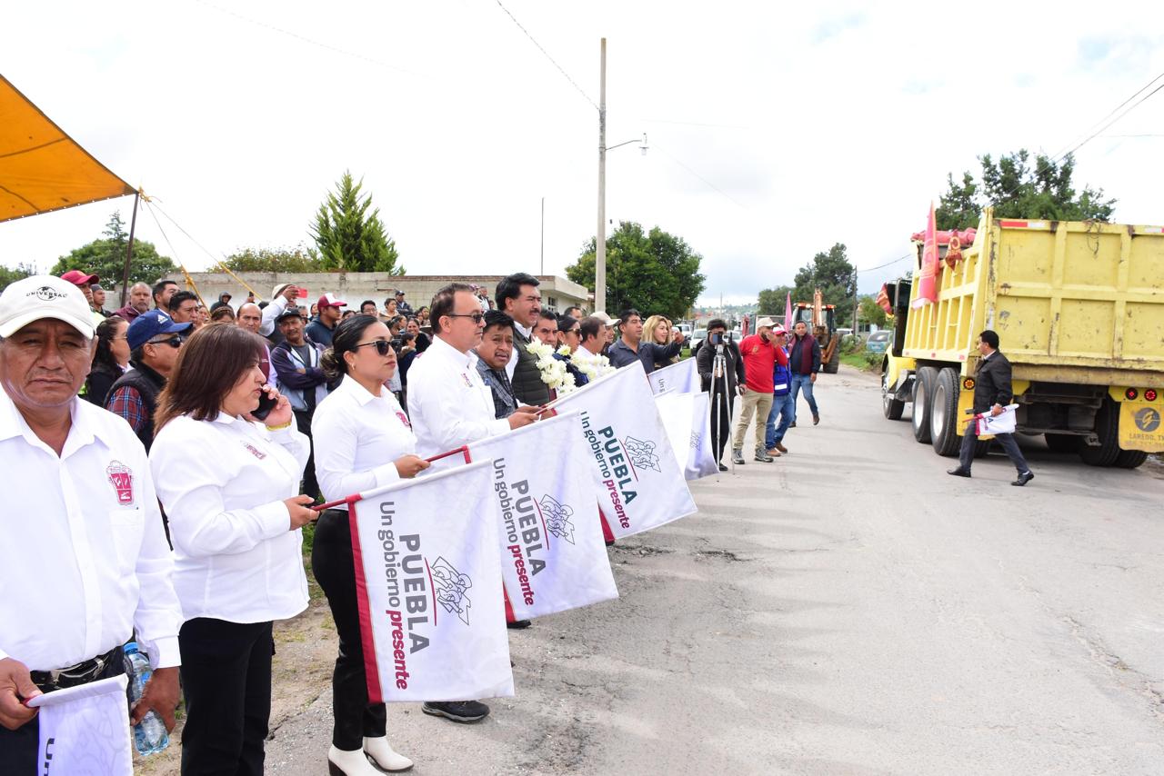 Estado inicia rehabilitación de carretera en Nopalucan: Segob