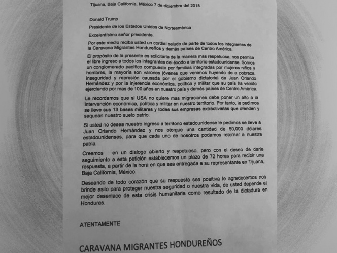 Hondureños exigen indemnización individual de 50 mil dólares a EU