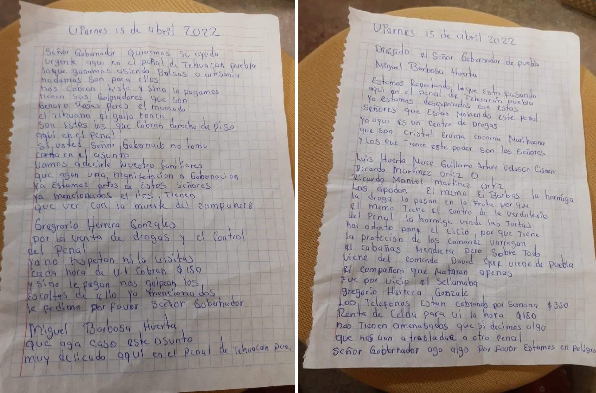 Internos denuncian cuotas y venta de drogas en penal de Tehuacán