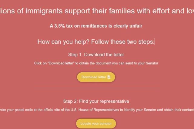 Migrantes impulsan campaña contra impuesto a remesas en Estados Unidos 