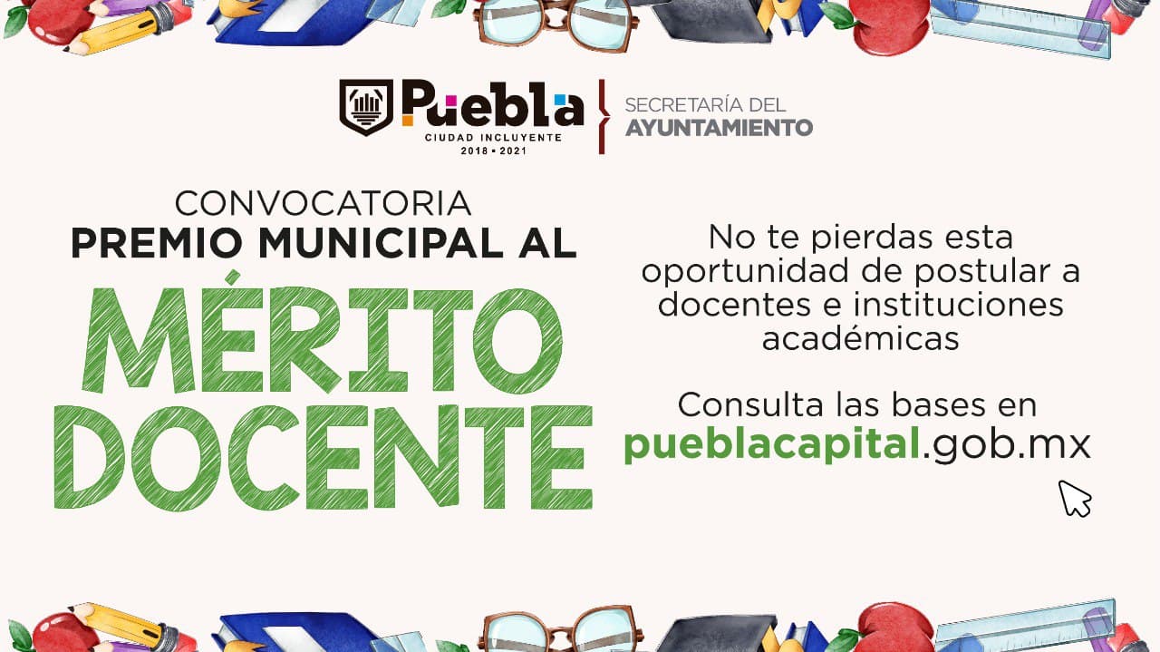Invitan a participar en premios municipales para trayectorias destacables en Puebla