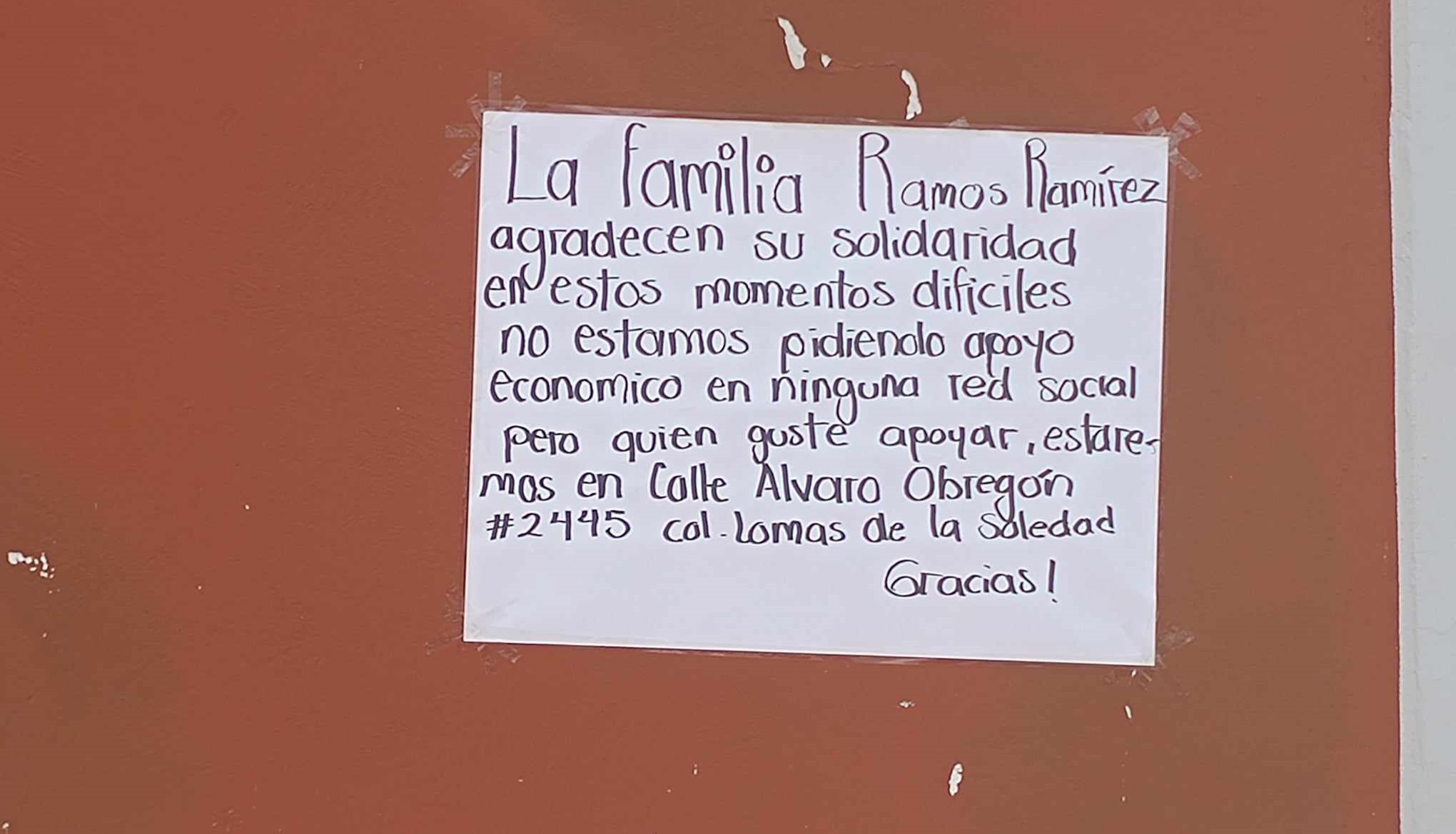 Familia del estudiante Sebastián no solicita ayuda en redes sociales