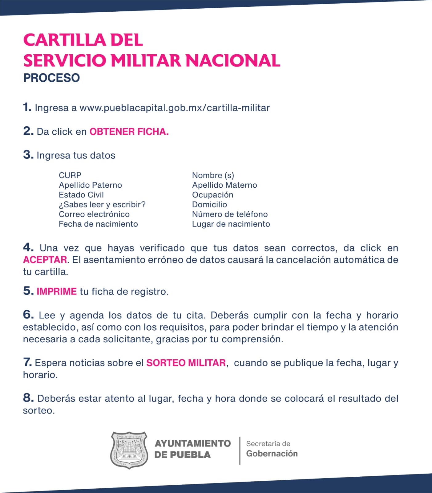 Jóvenes ya pueden iniciar el trámite para obtener su Cartilla del Servicio Militar Nacional