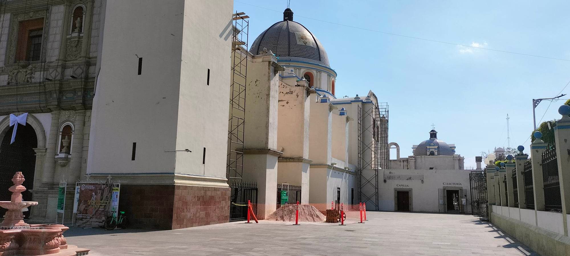 Reparan torre y cúpula de la Catedral de Tehuacán dañada desde 2017
