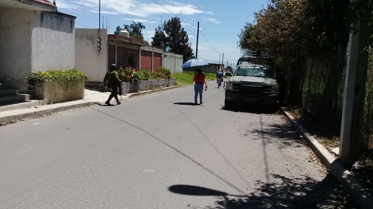 Tras balacera Fiscalía catea predio en Chiautzingo