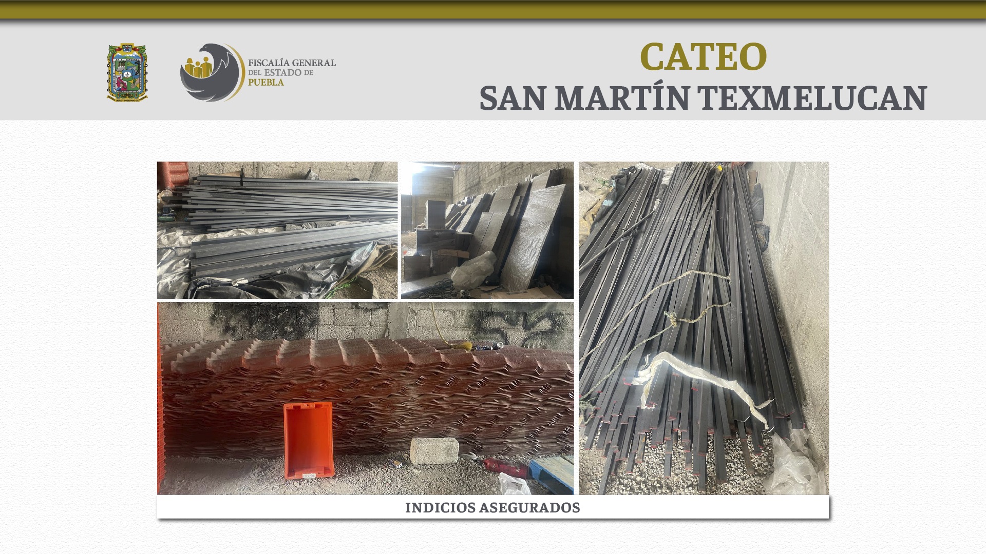 Catean inmueble en Texmelucan y recuperan 260 piezas para construcción