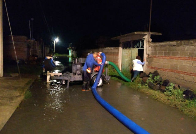 Continúa operativo en sitios afectados por lluvias en Puebla