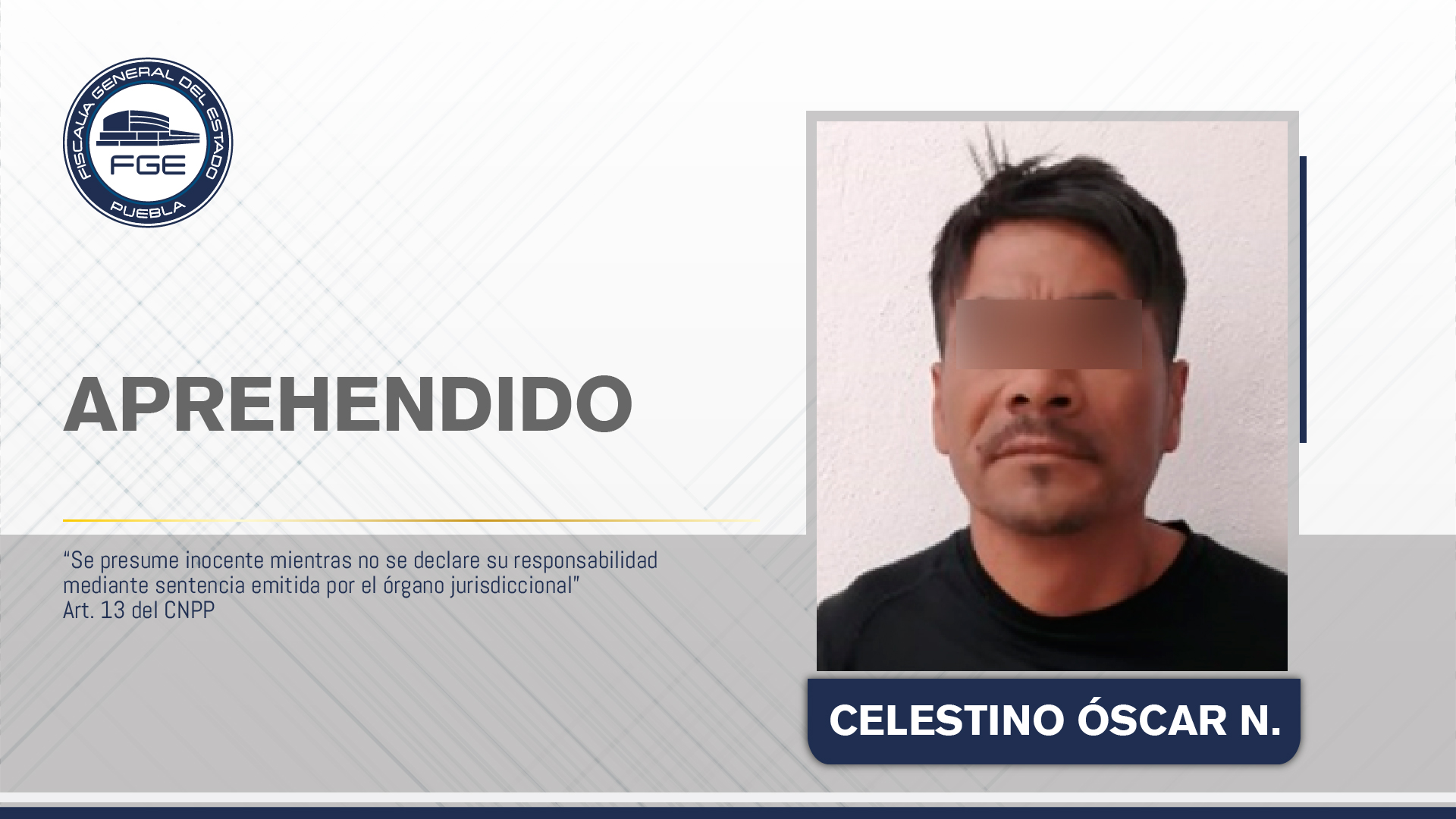 Cae Celestino; prostituyó a menor de edad en bares de Puebla