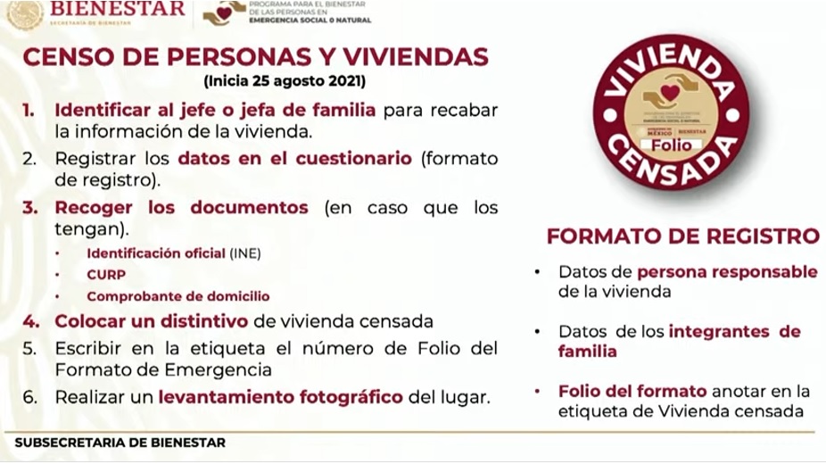Inicia censo por Huracán Grace en Veracruz, Puebla e Hidalgo