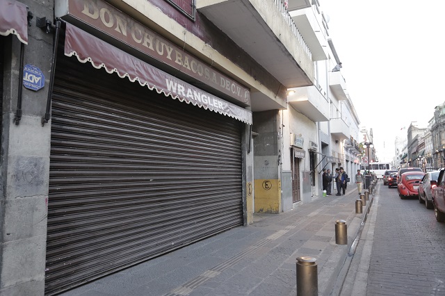 PC exhorta a negocios del Centro Histórico de Puebla a cerrar puertas 
