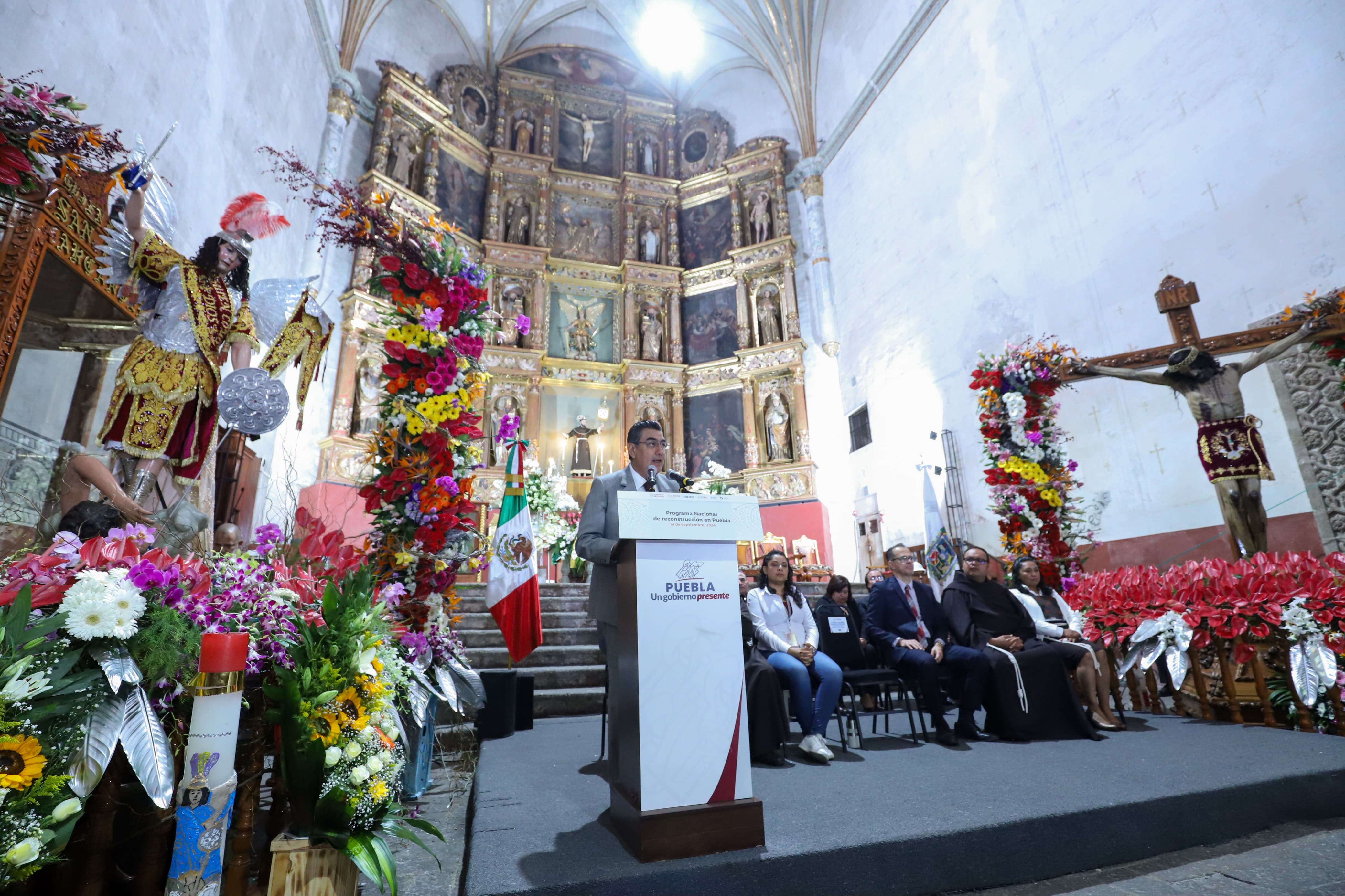 Destina Puebla 2,200 mdp para reconstruir patrimonio cultural: Céspedes