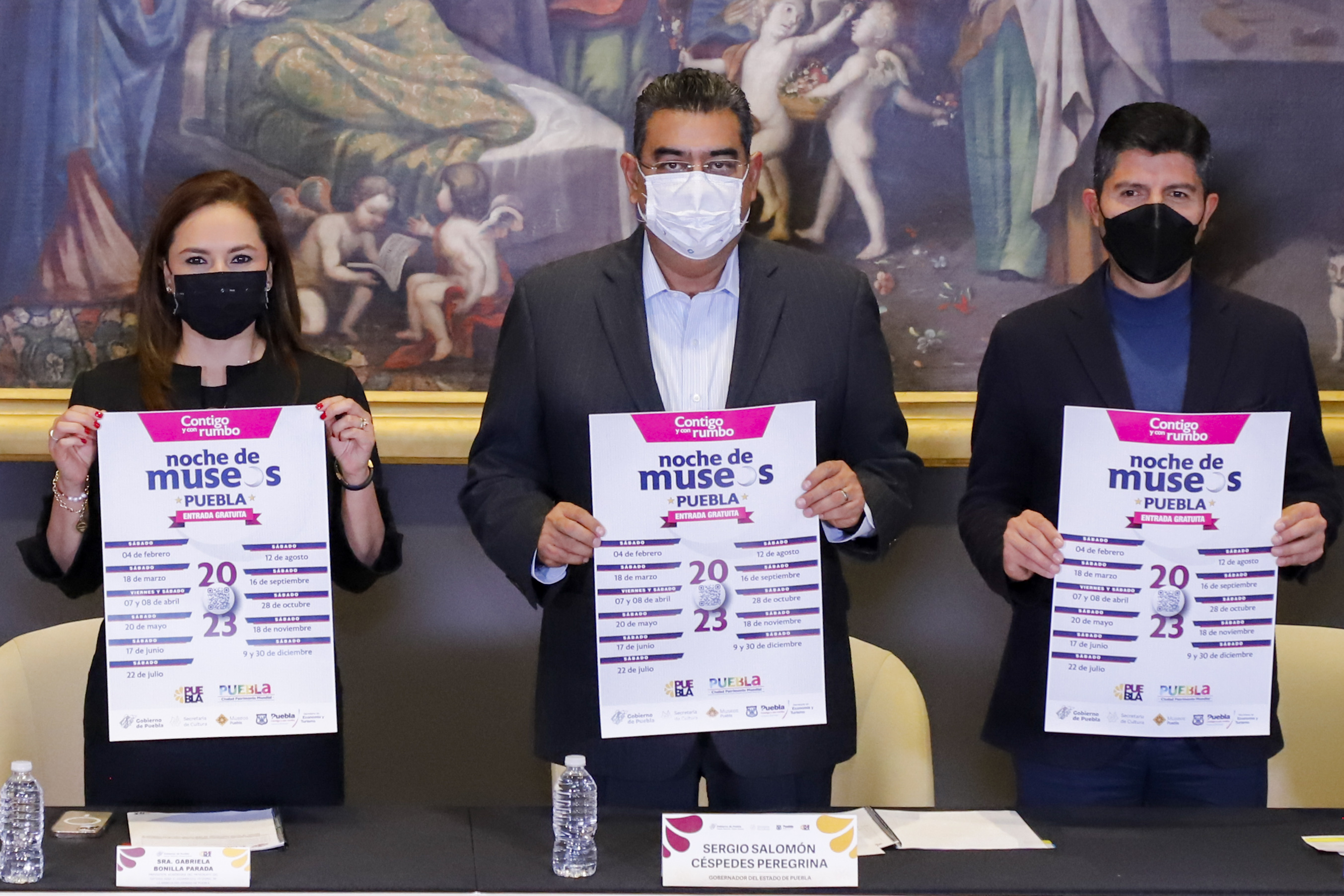Presentan Céspedes y Rivera calendario de Noche de Museos 2023