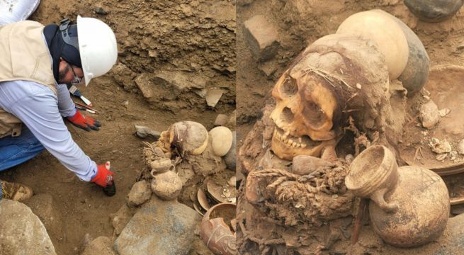 Descubren momia de más de 1,000 años durante obras de gasoducto en Perú