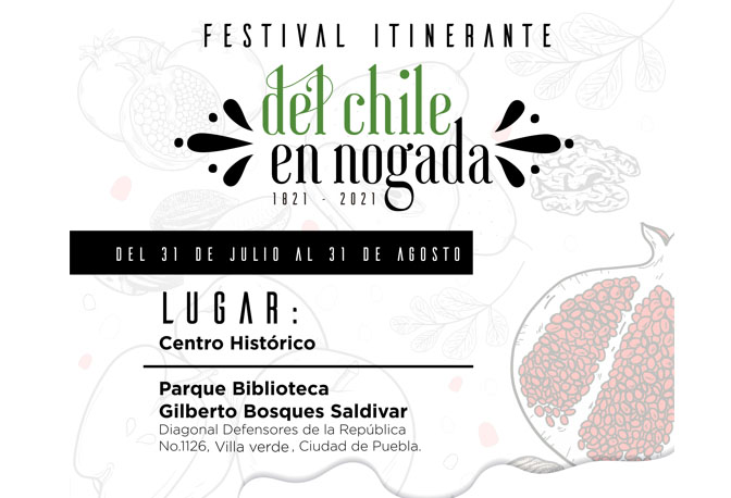 Ayuntamiento de Puebla promueve Festival Itinerante del Chile en Nogada