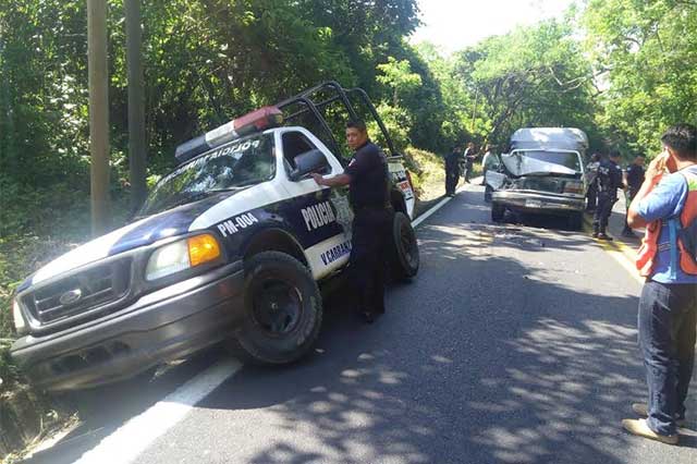 Choque en Carranza deja dos policías y un menor lesionados
