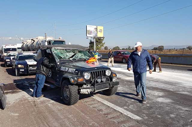 Carambola cierra 2 horas la autopista Mex-Pue y deja 10 lesionados