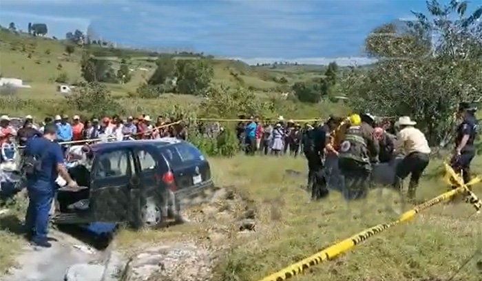 Chocan de frente en la Puebla-La Paz Tlaxcolpan