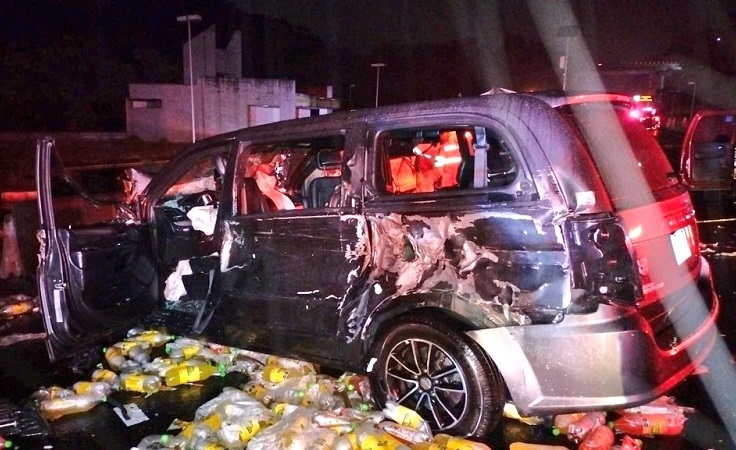 FOTOS Un tractocamión y 4 autos son los que chocaron en la México-Tuxpan