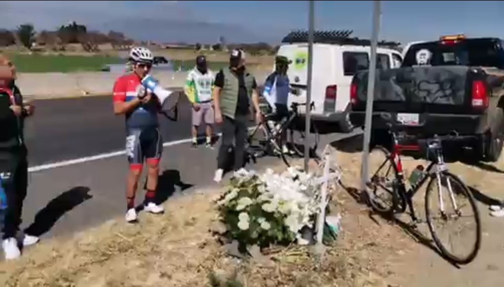 Realizan homenaje a ciclista fallecida en la carretera Atlixco-Izúcar  