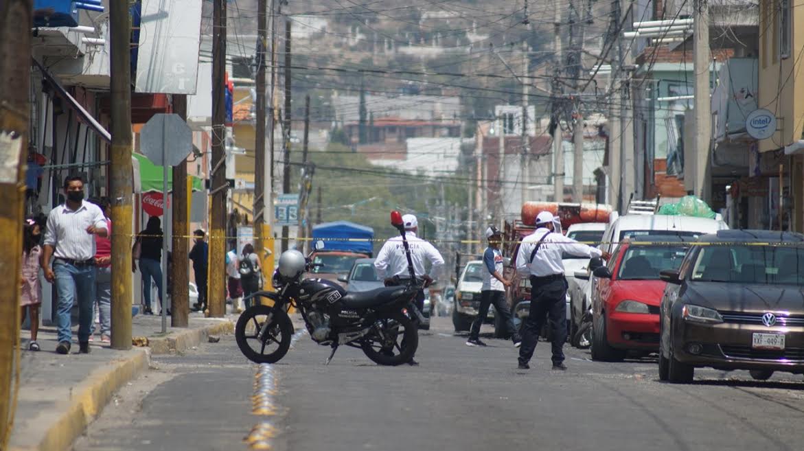 Por pandemia cierran calles del primer cuadro de Tecamachalco