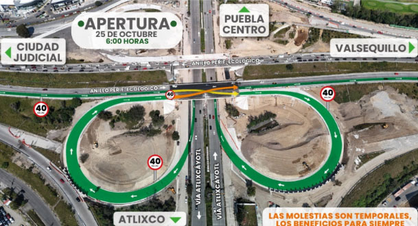Ya hay paso por la incorporación del Periférico hacia Vía Atlixcáyotl: Céspedes 