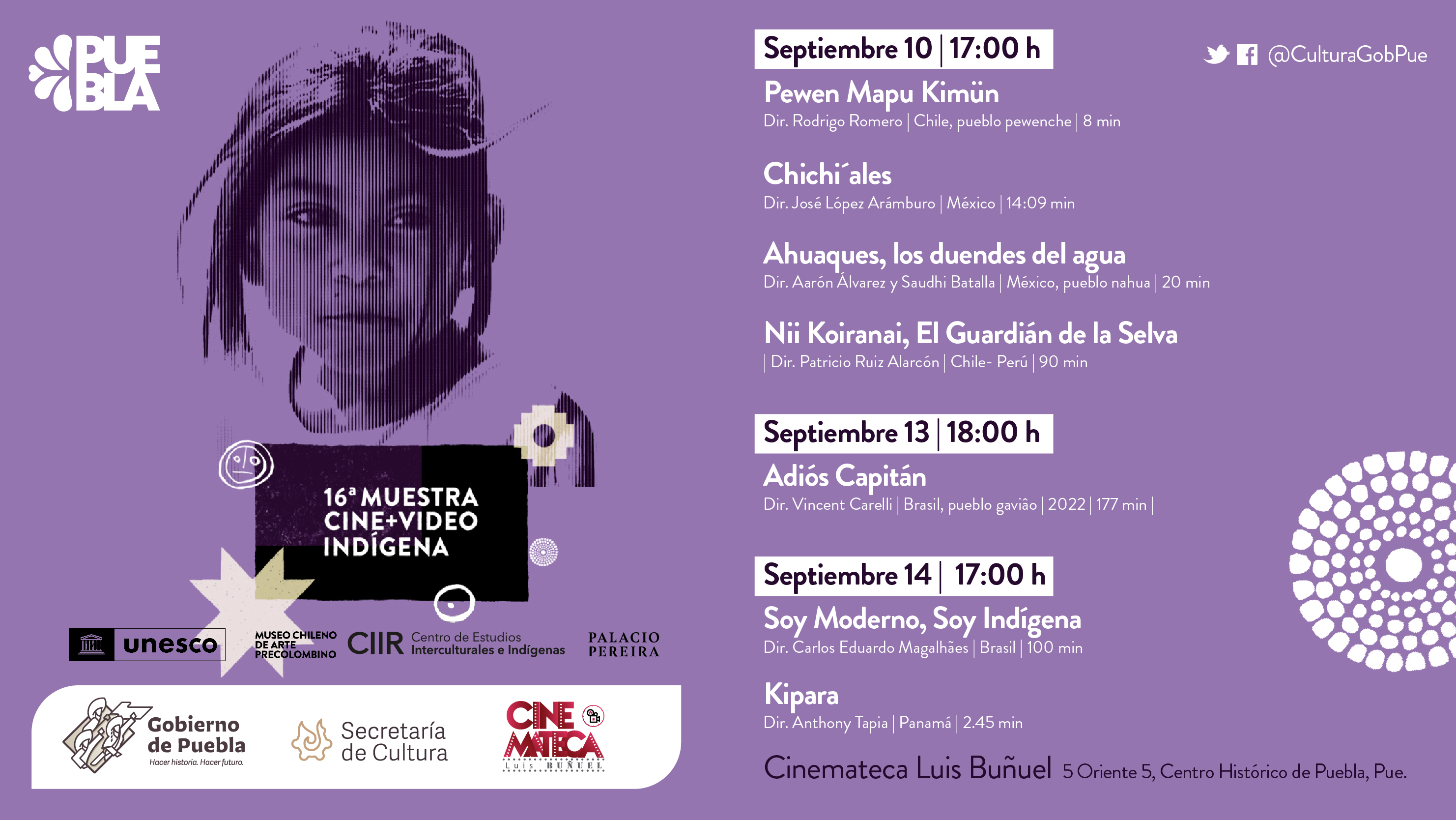 Con 13 proyecciones, Puebla se une a 16ª Muestra Cine+Video Indígena