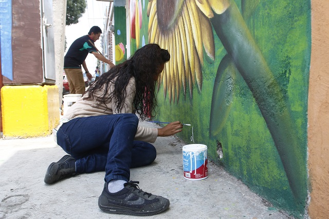 Proyecto Ciudad Mural llega a 29 casas de San Pedro Cholula