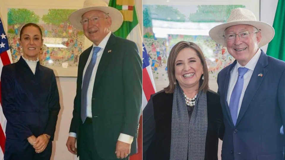 Sheinbaum y Gálvez se reúnen con Ken Salazar