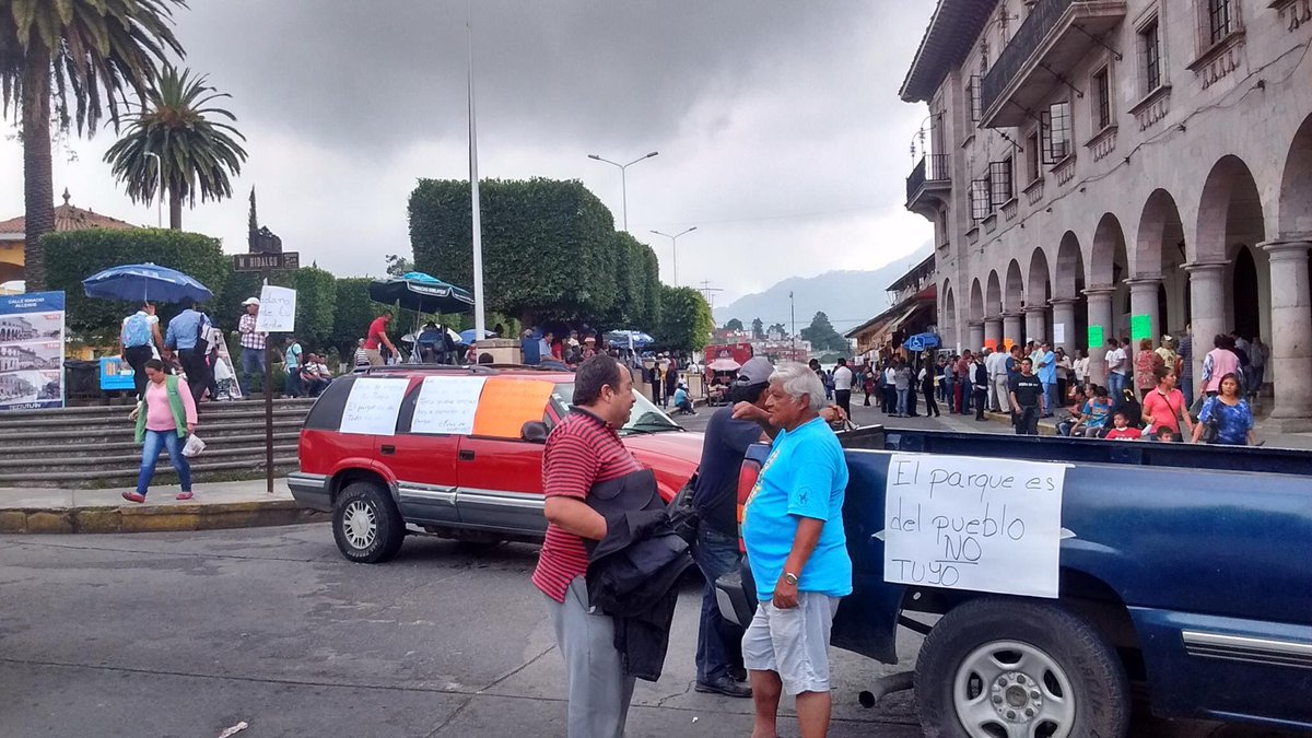 Cuatro detenidos en protesta contra remodelación del centro de Teziutlán