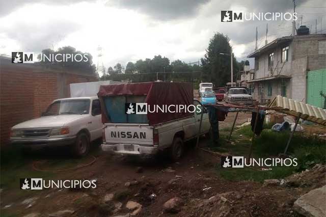 Aseguran cinco camionetas utilizadas por huachicoleros en Texmelucan