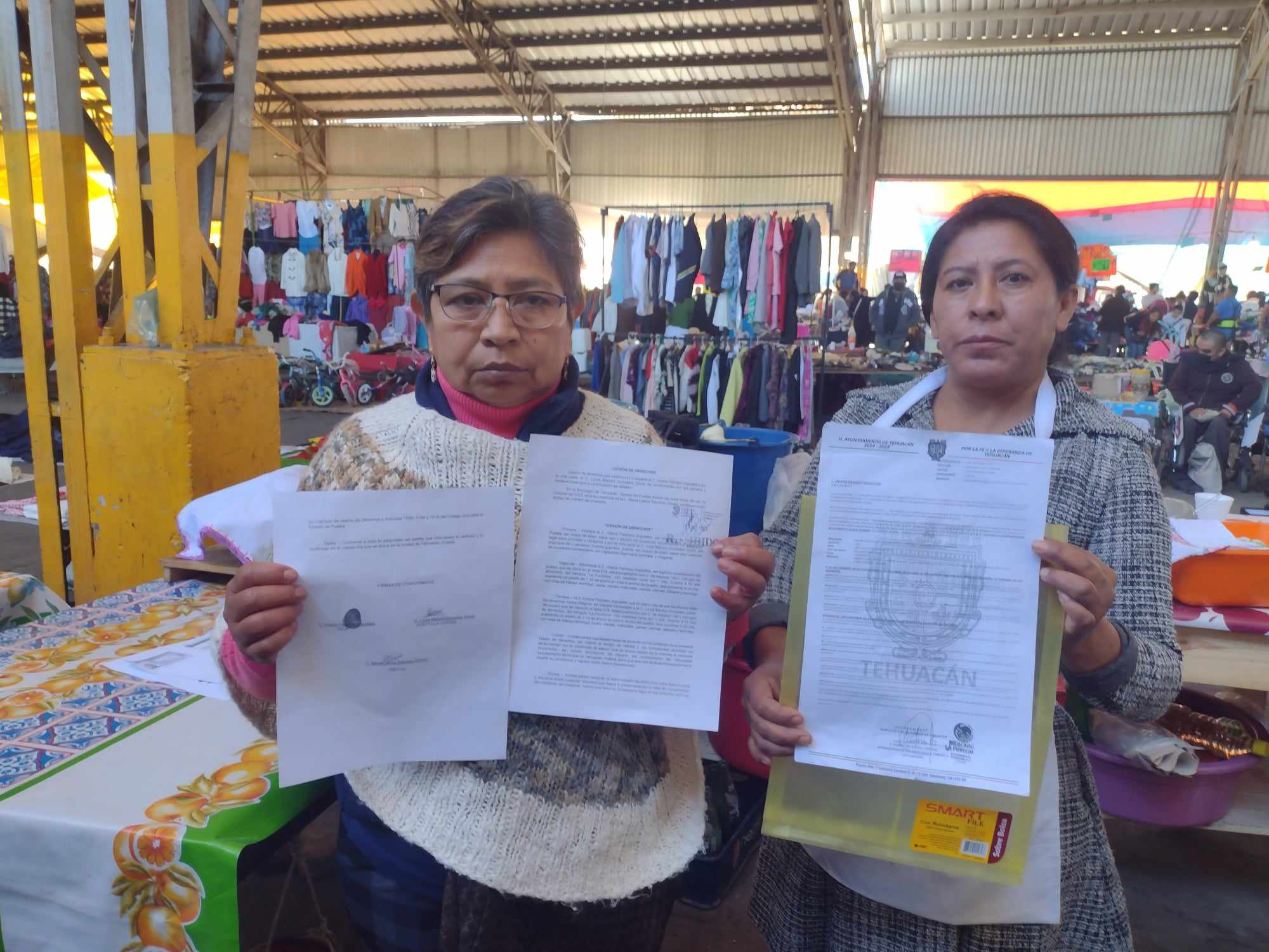 Niegan despojo de espacio a comerciante en el mercado La Purísima en Tehuacán 
