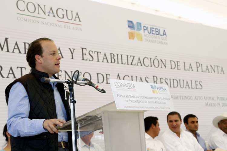 Anuncia Conagua inversión de 200 mdp para plantas de tratamiento en Puebla