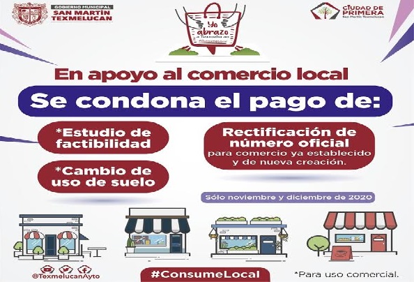Texmelucan anuncia descuentos para el comercio formal