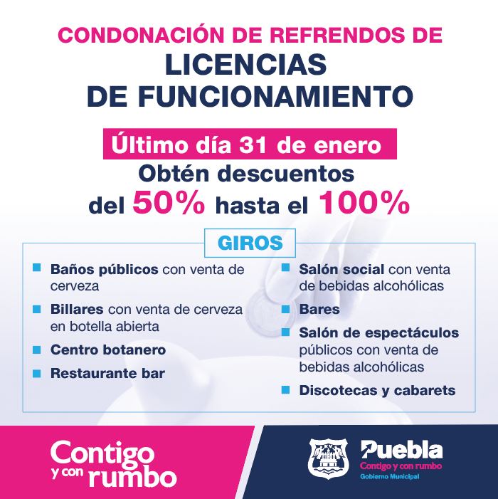El 31 de enero, límite para condonación de refrendos de licencias para neogcios