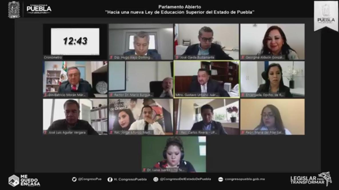 Inicia Parlamento Abierto: Hacia una Nueva Ley de Educación Superior del Estado de Puebla