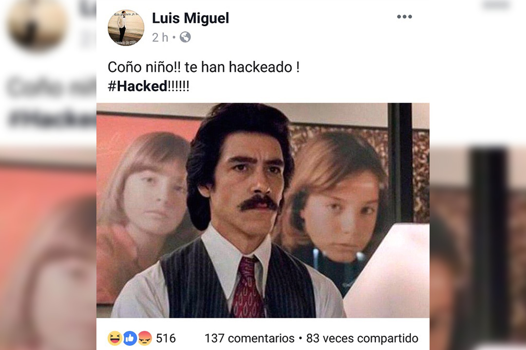 Hackean Facebook de Luis Miguel, para publicar esto