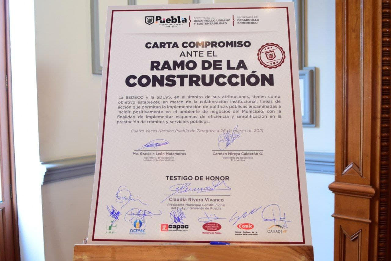 Constructores respaldan acciones del ayuntamiento de Puebla