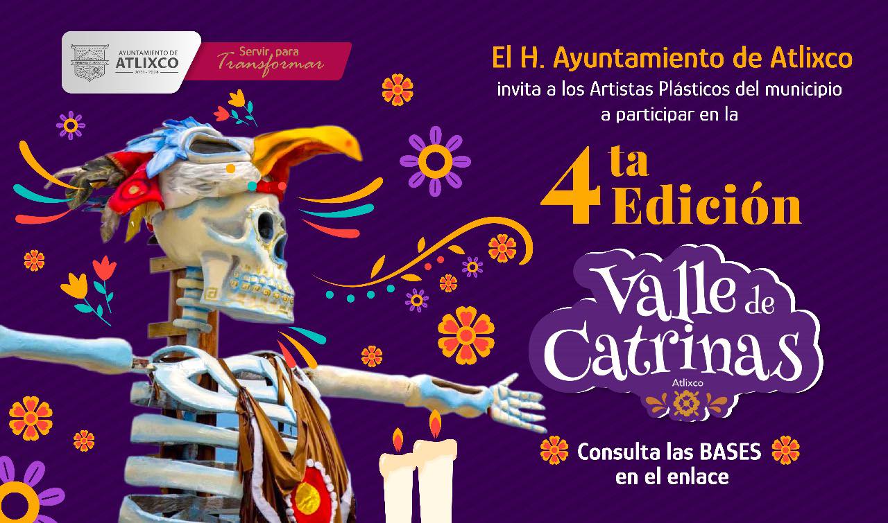 Invitan a artistas a participar en elaboración de catrinas para festival atlixquense