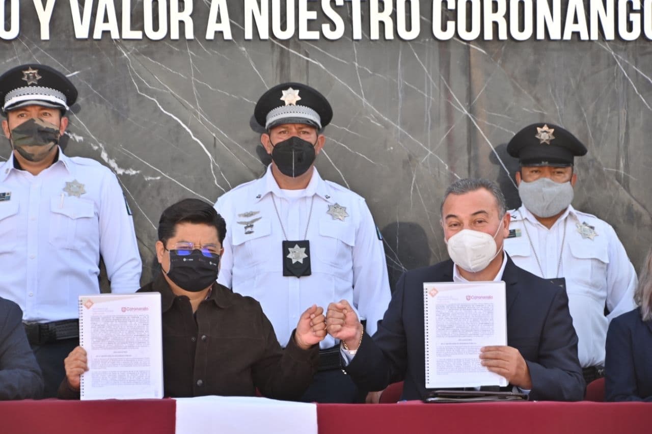 Firman convenio Coronango y Secretaría de Seguridad Pública
