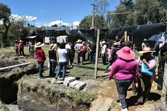 Reinician obras del complejo de seguridad en Coronango de manera ilegal