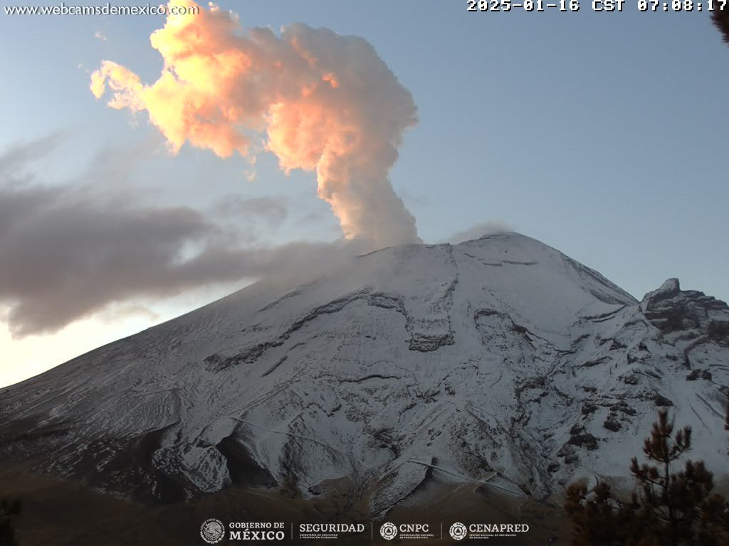 Popocatépetl registra 47 exhalaciones de baja intensidad